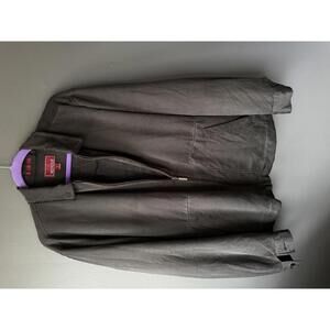 Red House Men's Black Zip-Up Silk Jacket Size L